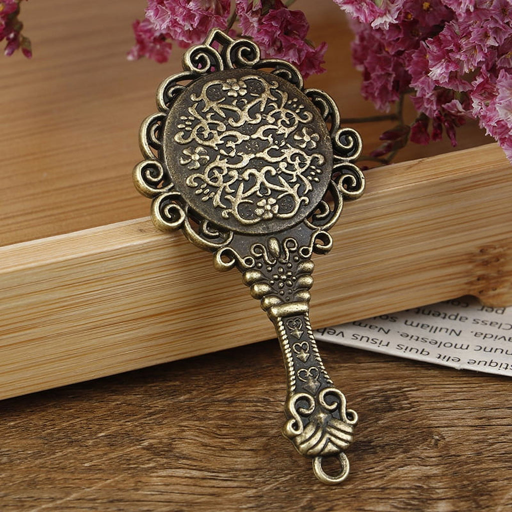 Vintage Metal Frame Mirror Dollhouse Miniature Bathroom Furniture N6031