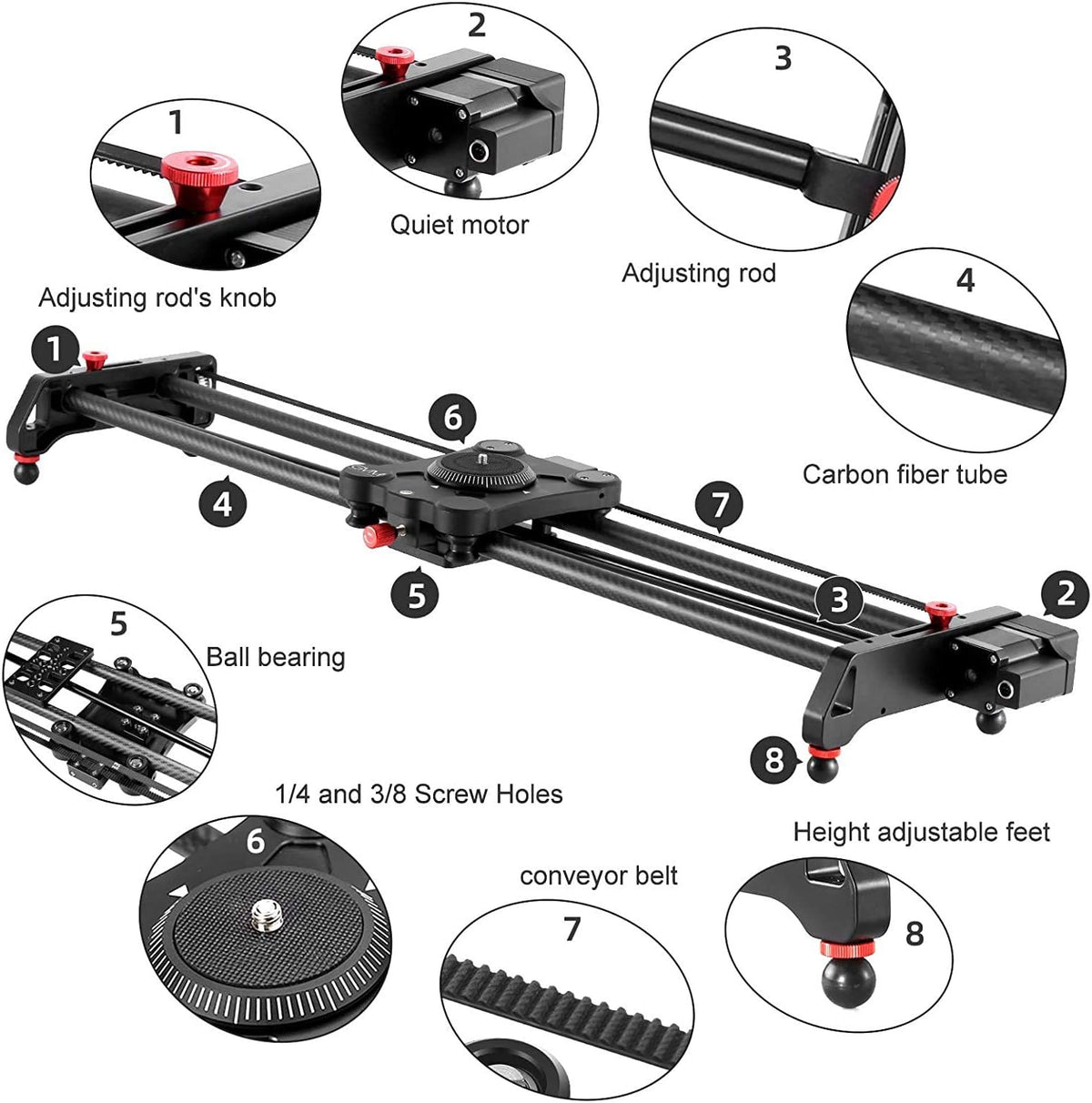Motorized Camera Slider with Remote Controller M615