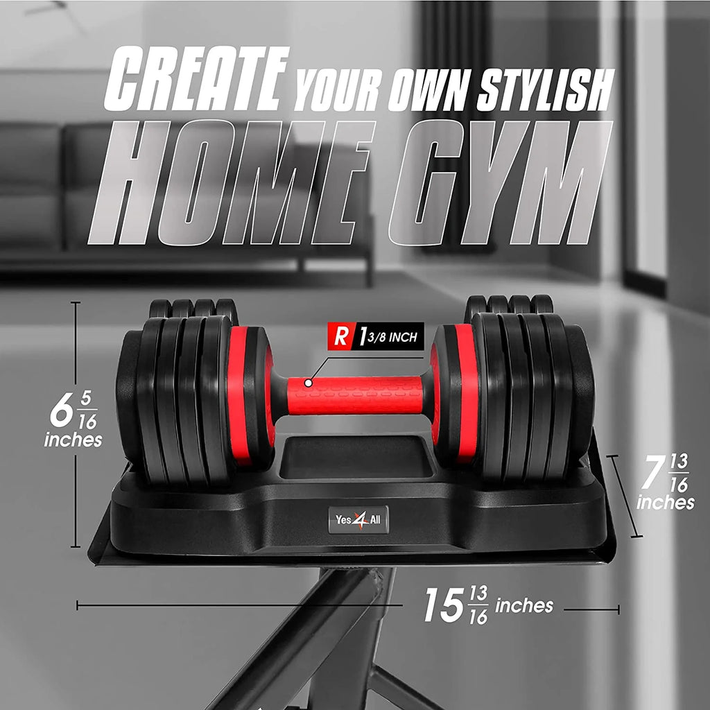 Adjustable Dumbbell 15-55 Black Single I256049