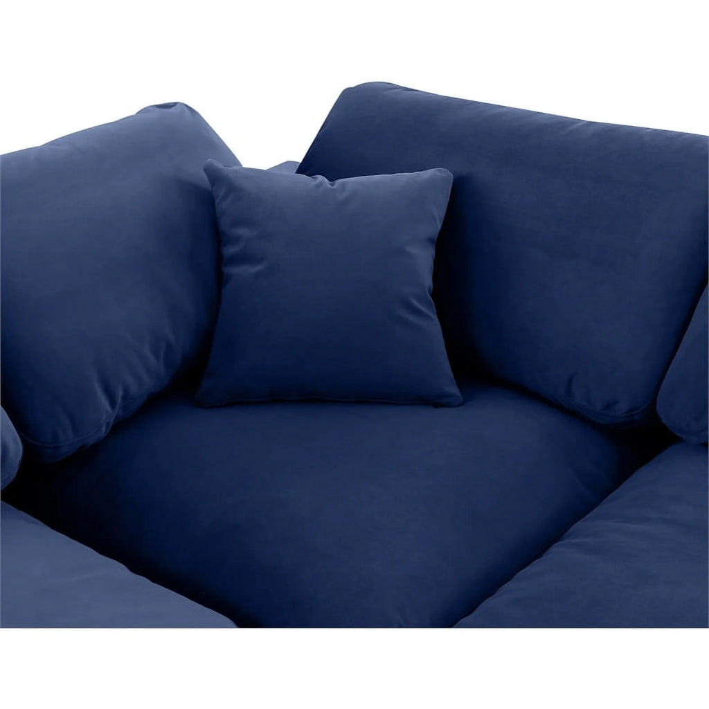Navy Velvet Modular Sectional I5711