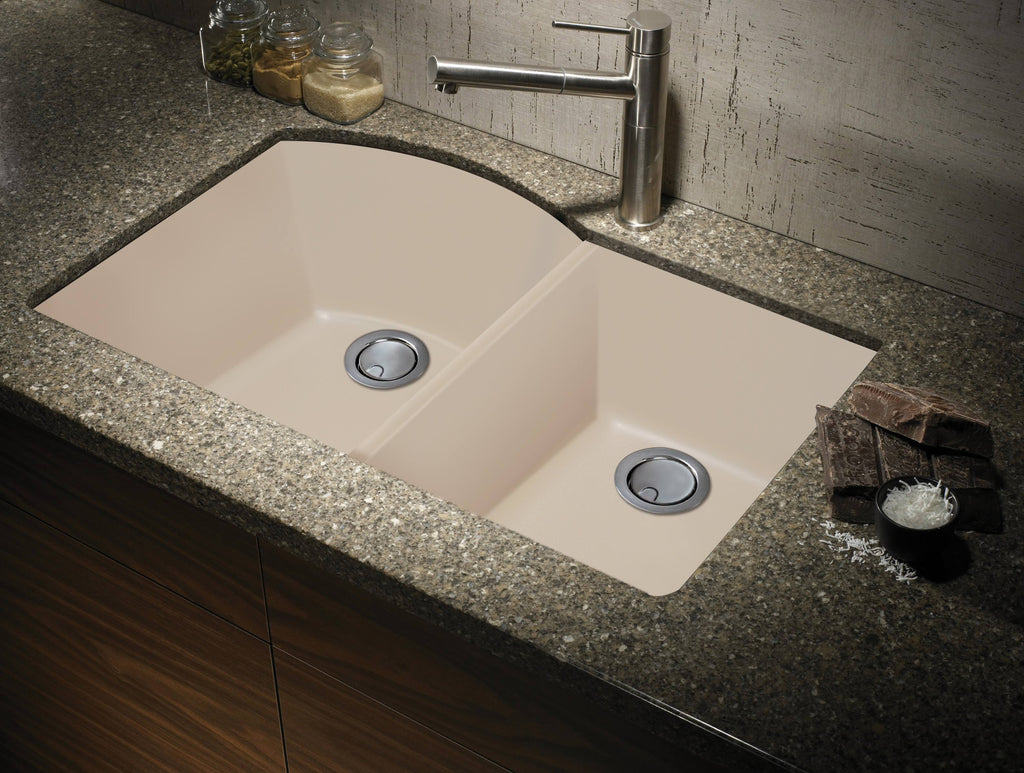 Granite 31-in Undermount Kitchen Sink in Cafe Latte U1518