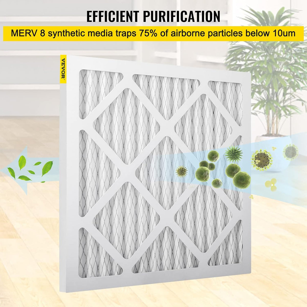 HEPA Replacement Filter, 12pcs HVAC Pleated Air Filter, MERV 8 R312