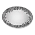 Holiday Metal Pinecone Holly Platter L31079
