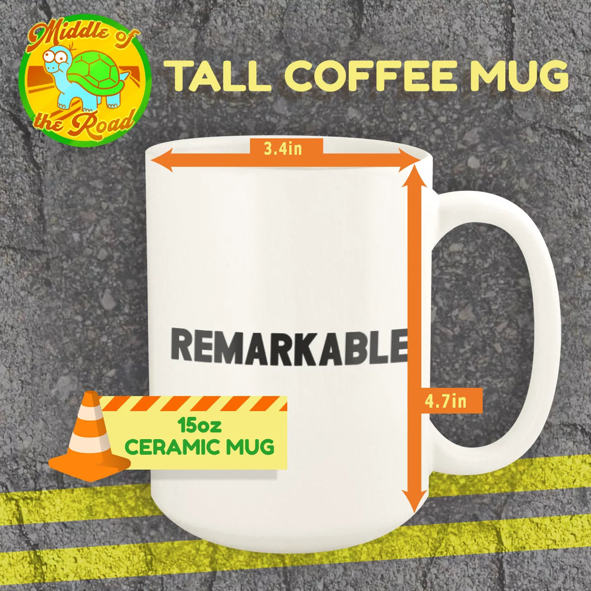 White Ceramic 15oz Mug I798