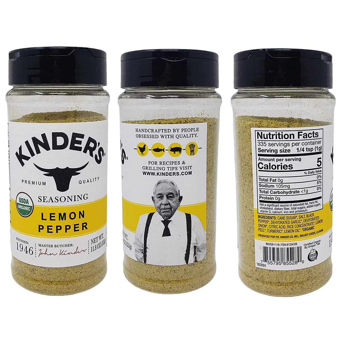 Organic Seasoning & Rub 3-Variety Pack with Mini Stainless Steel Whisk 4-Piece Set I6655