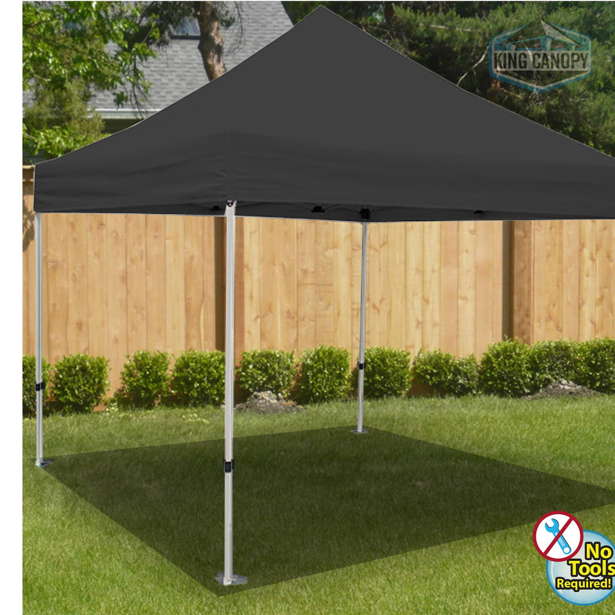 White 10x10 Instant Pop Up Tent with Black Cover N6741