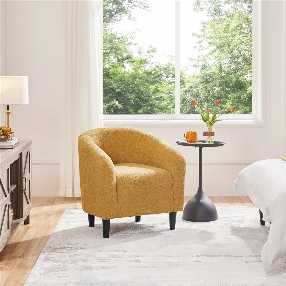 Mustard Yellow Upholstered Accent Chair W762688