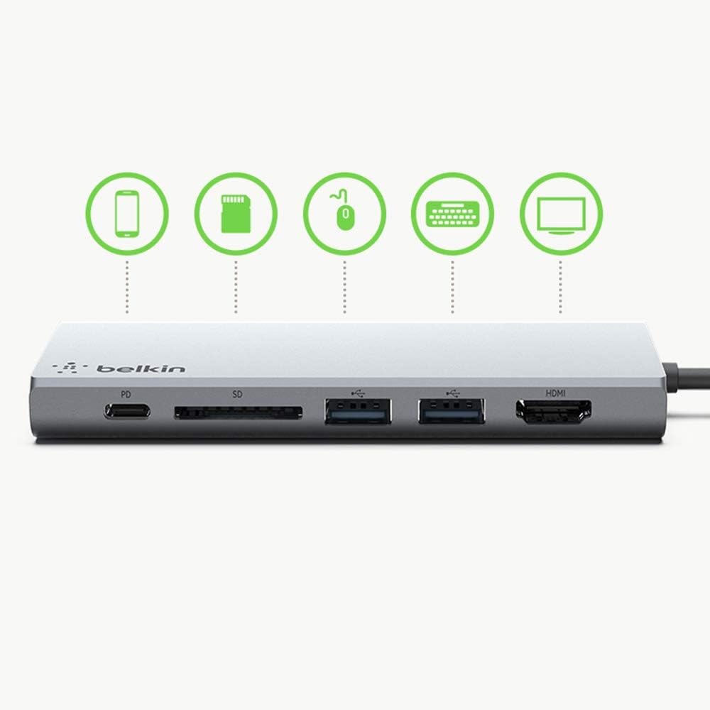 USB-C Hub with Tethered USB-C Cable G705
