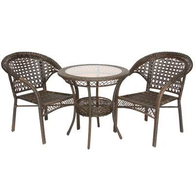 3 Piece Wicker Bistro Set Q9028