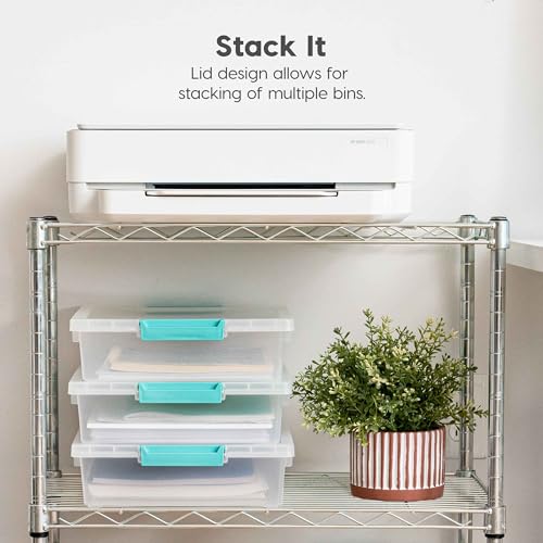 6 Qt. Clear Plastic Storage Bins with Lids, 4 Pack N4945