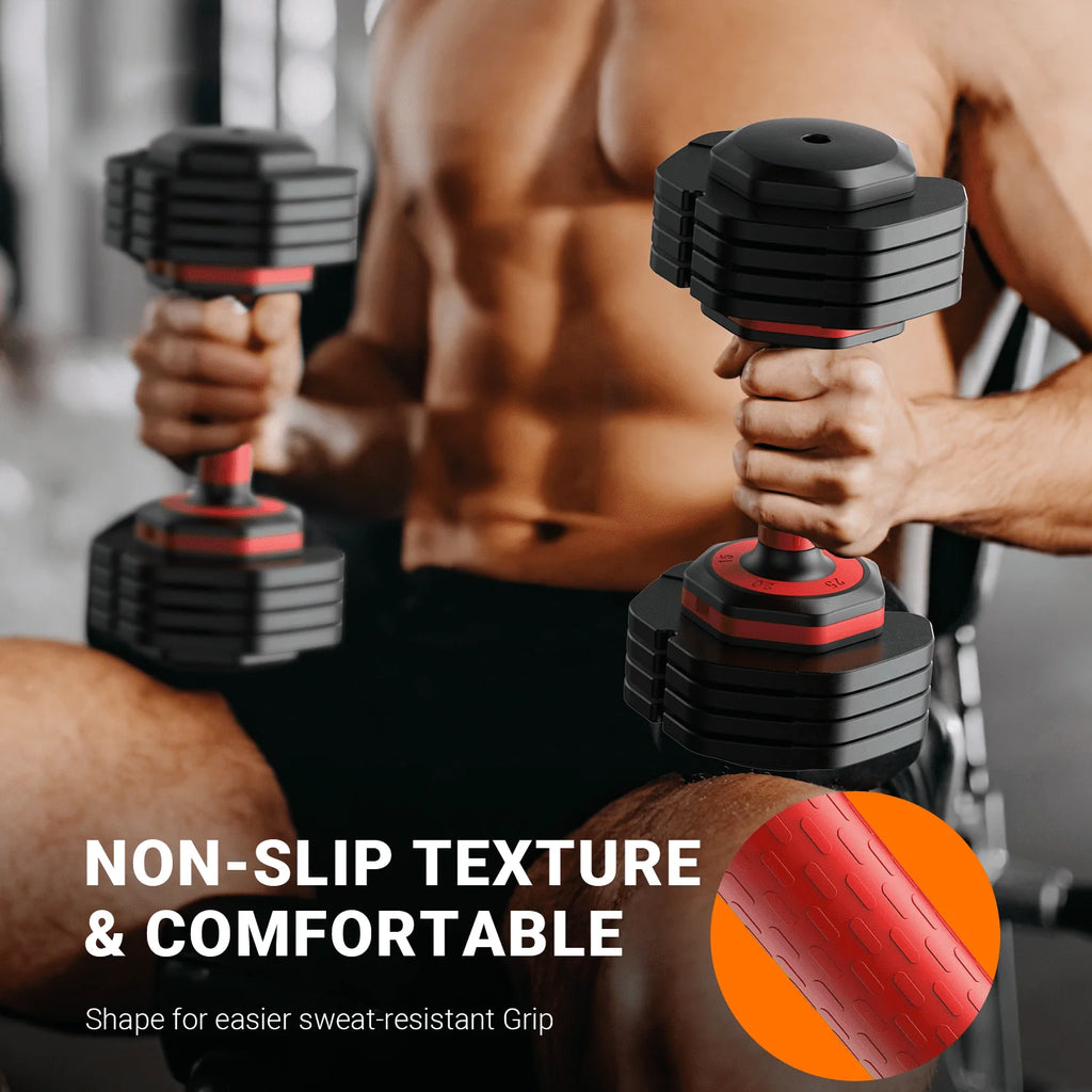 5 in 1 Adjustable Dumbbell Set with Rack B3093