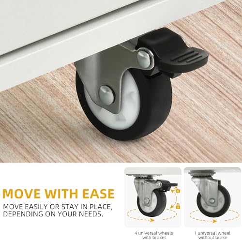 Black Kitchen Island on Wheels with Drop Leaf and Storage Cabinets Z5638