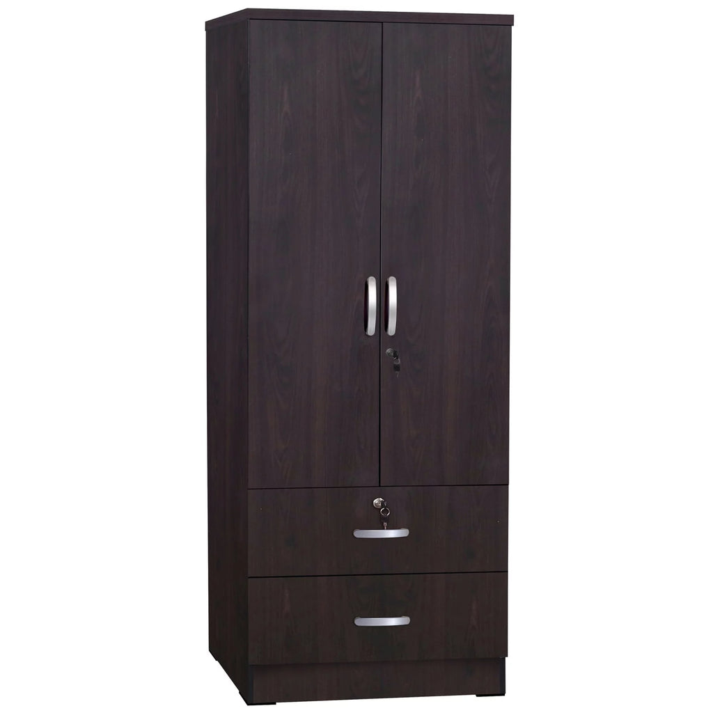 Wood 2-Door Wardrobe Armoire with 2-Drawers A810107