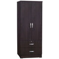 Wood 2-Door Wardrobe Armoire with 2-Drawers A810107