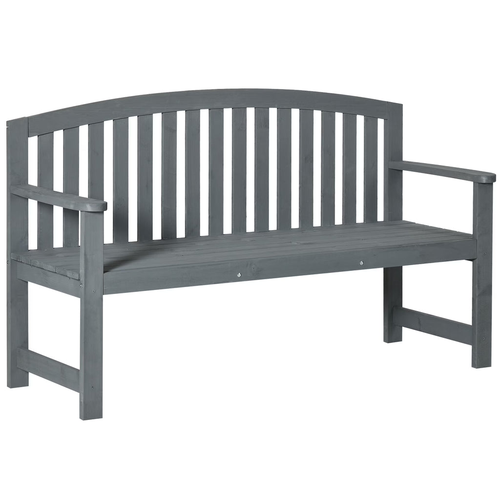 2-Person Wooden Garden Bench Patio Armchair N375374