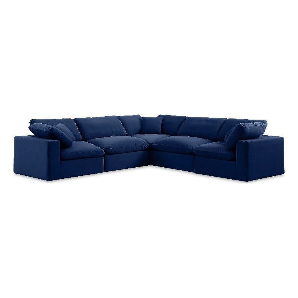 Navy Velvet Modular Sectional I5711