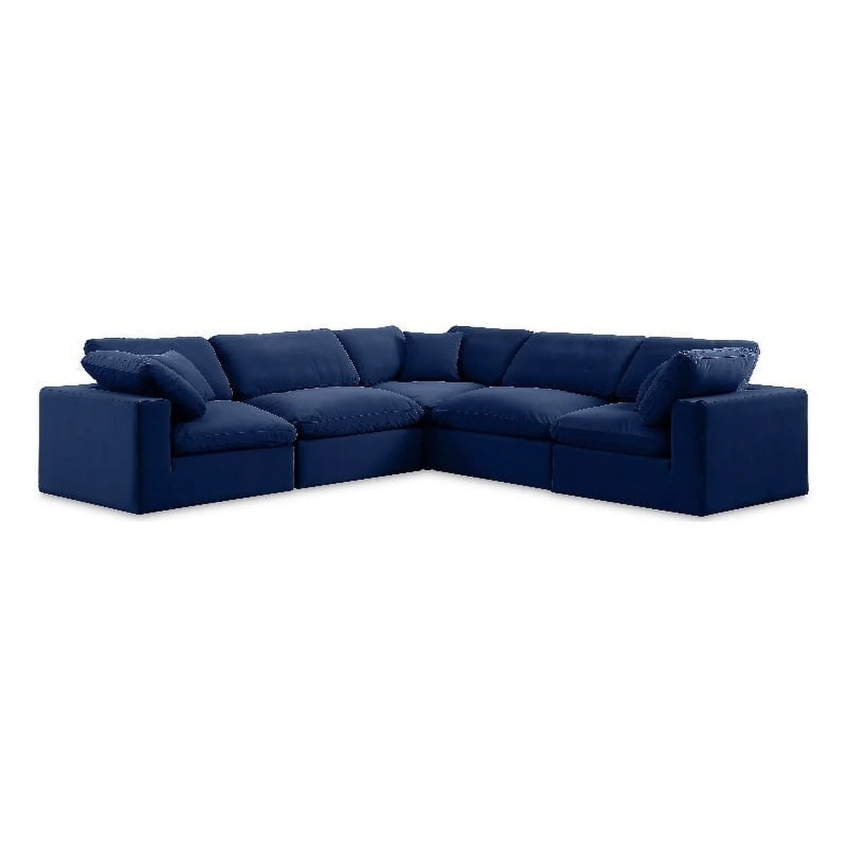Navy Velvet Modular Sectional I5711