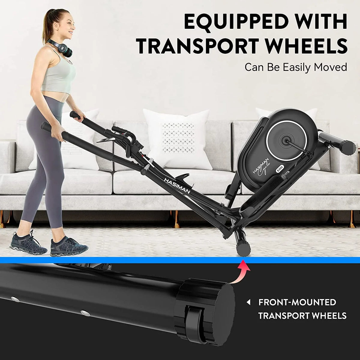 Silent Magnetic Elliptical Bike Stationary Exercise Machine R1937