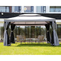 10X13 ft Outdoor Gazebo with Mosquito Netting and Curtains N2631