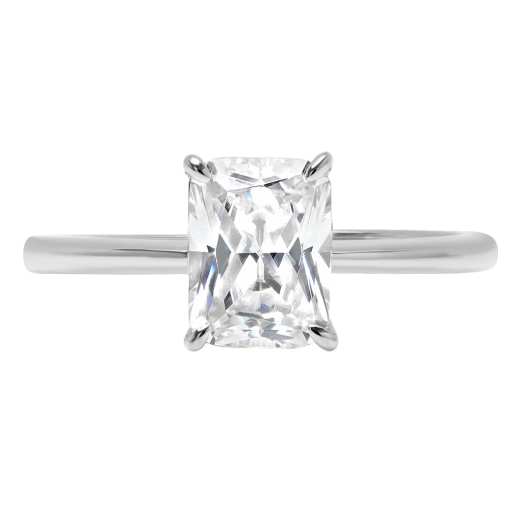 18k White Gold Solitaire Ring J58861