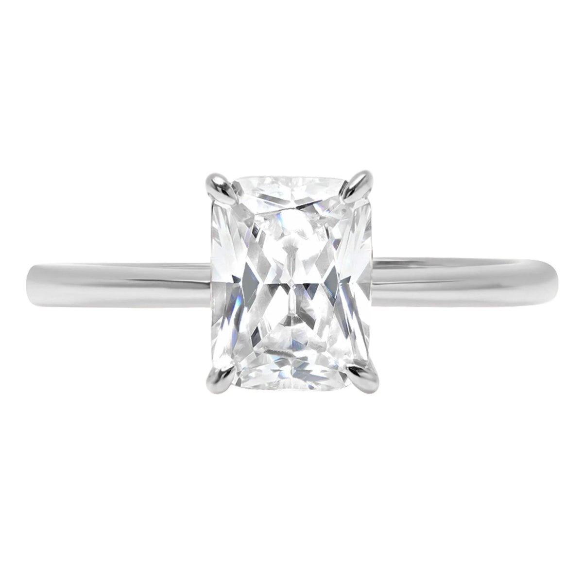 18k White Gold Solitaire Ring J58861