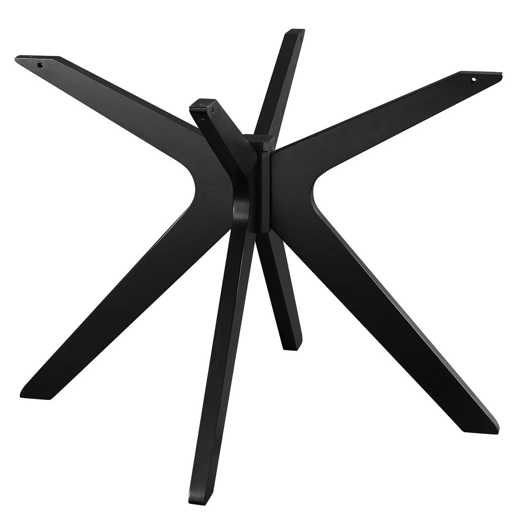 50 inch Round White Black Wood Dining Table E94938
