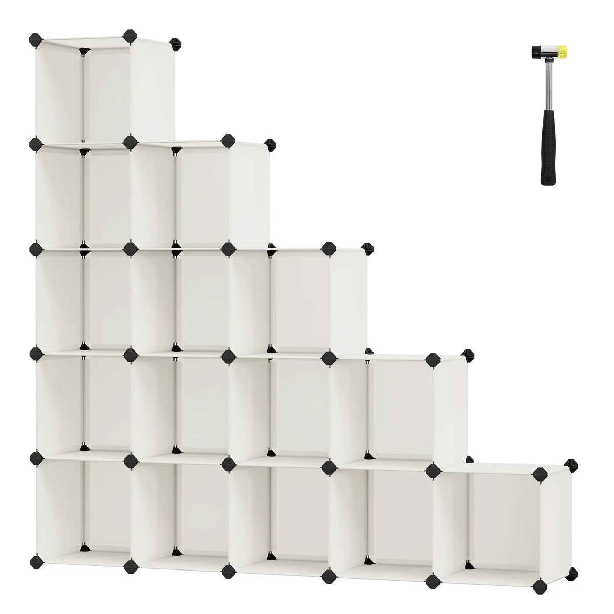 16 Cube Cream White Plastic Storage Organizer Q643759
