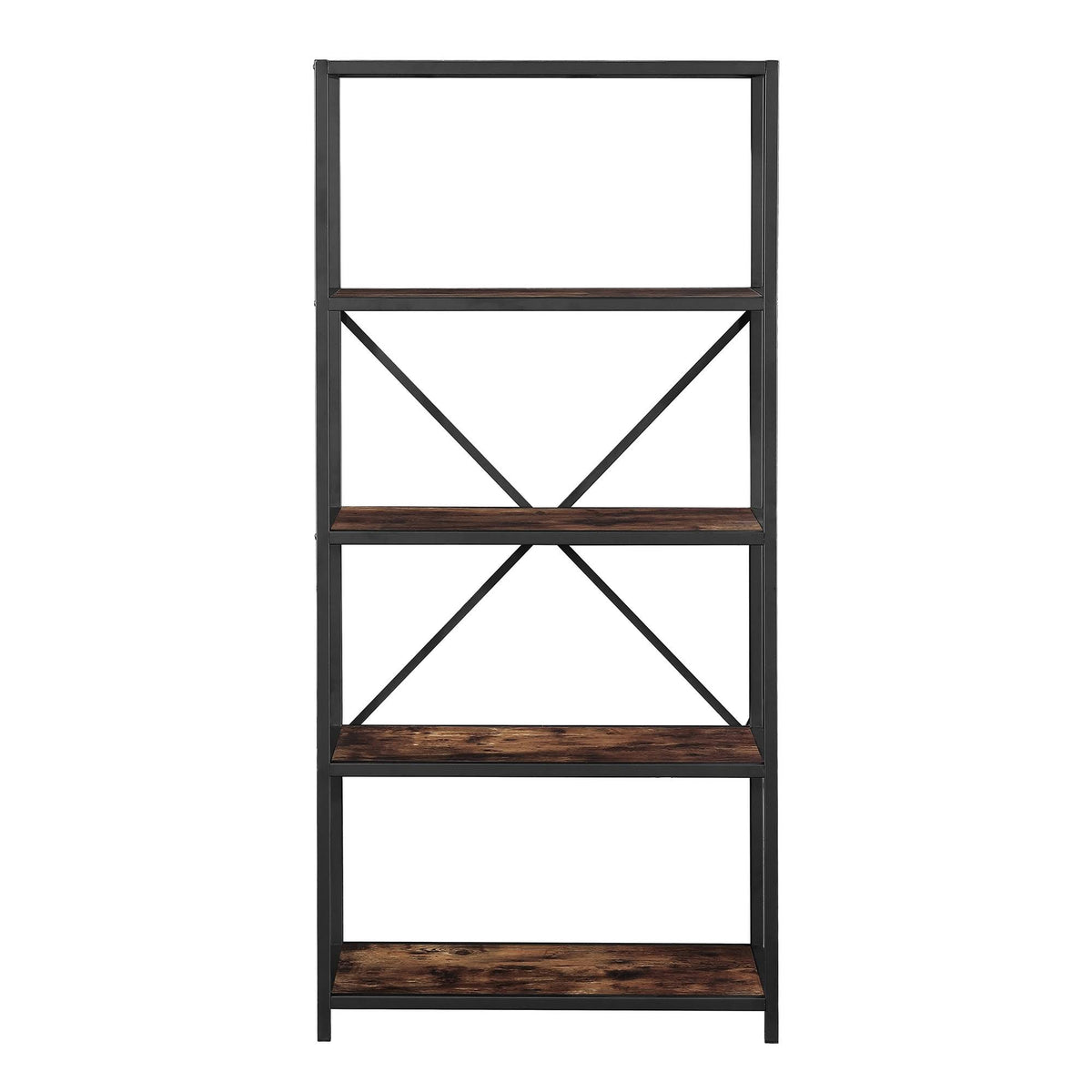 4-Tier Open Shelf Bookcase Brown O75626