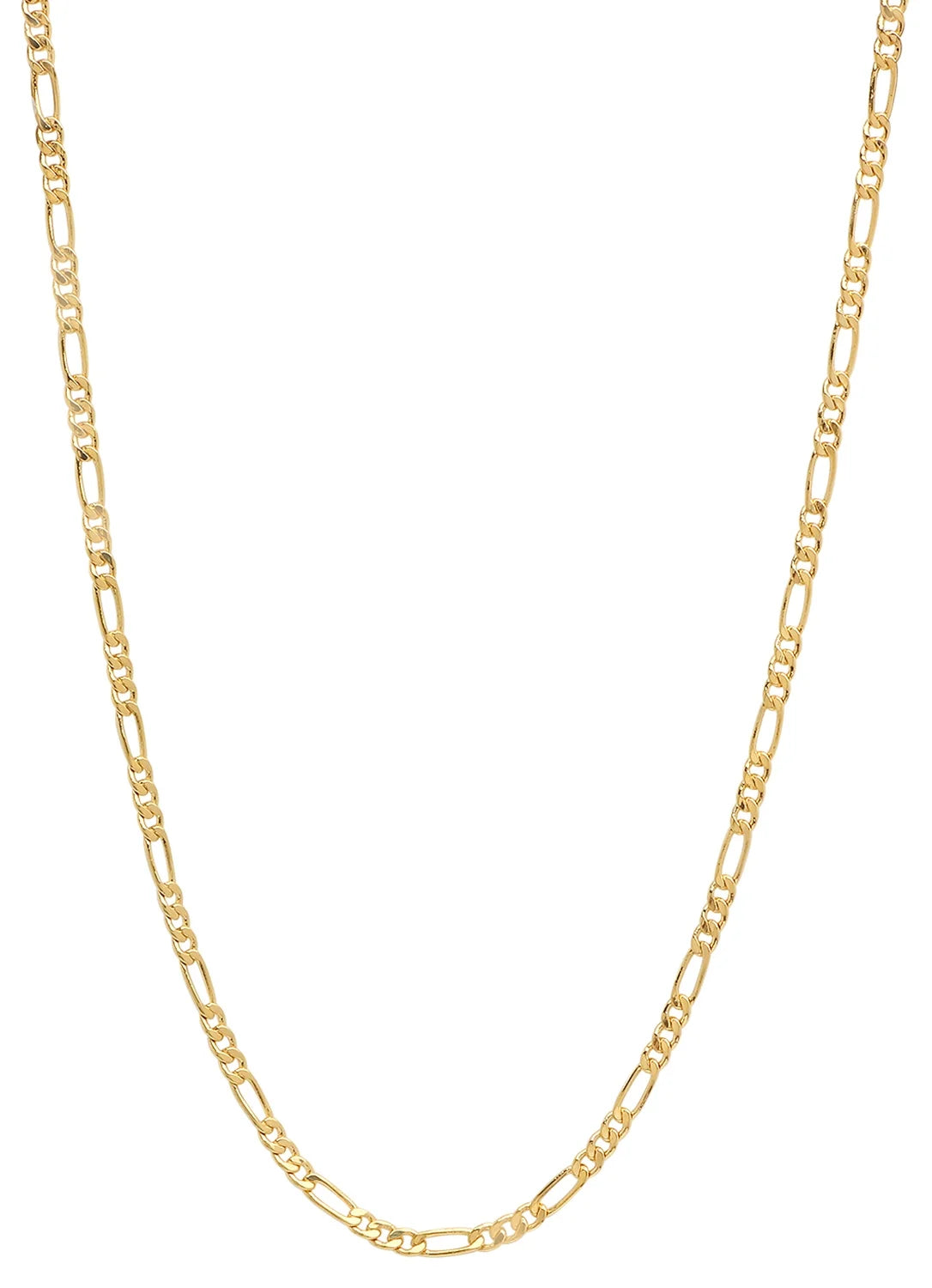 14k Gold Plated Cross Pendant with 24" Figaro Chain Necklace Set A4144