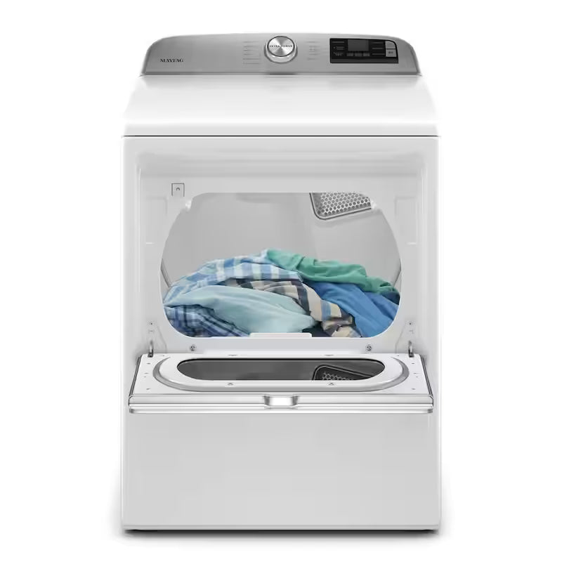 White Gas Dryer with Hamper Door T184789
