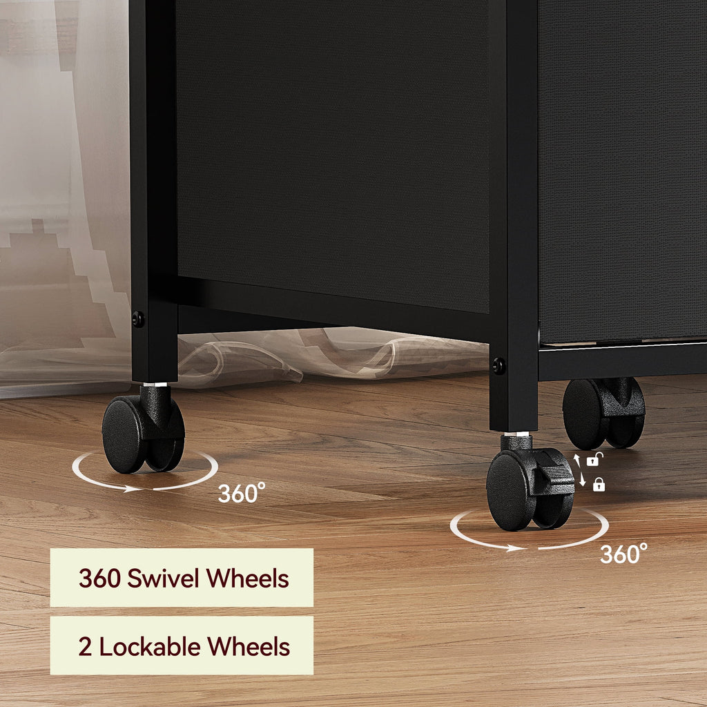 Black 4 Drawer Mobile File Cabinet A26400