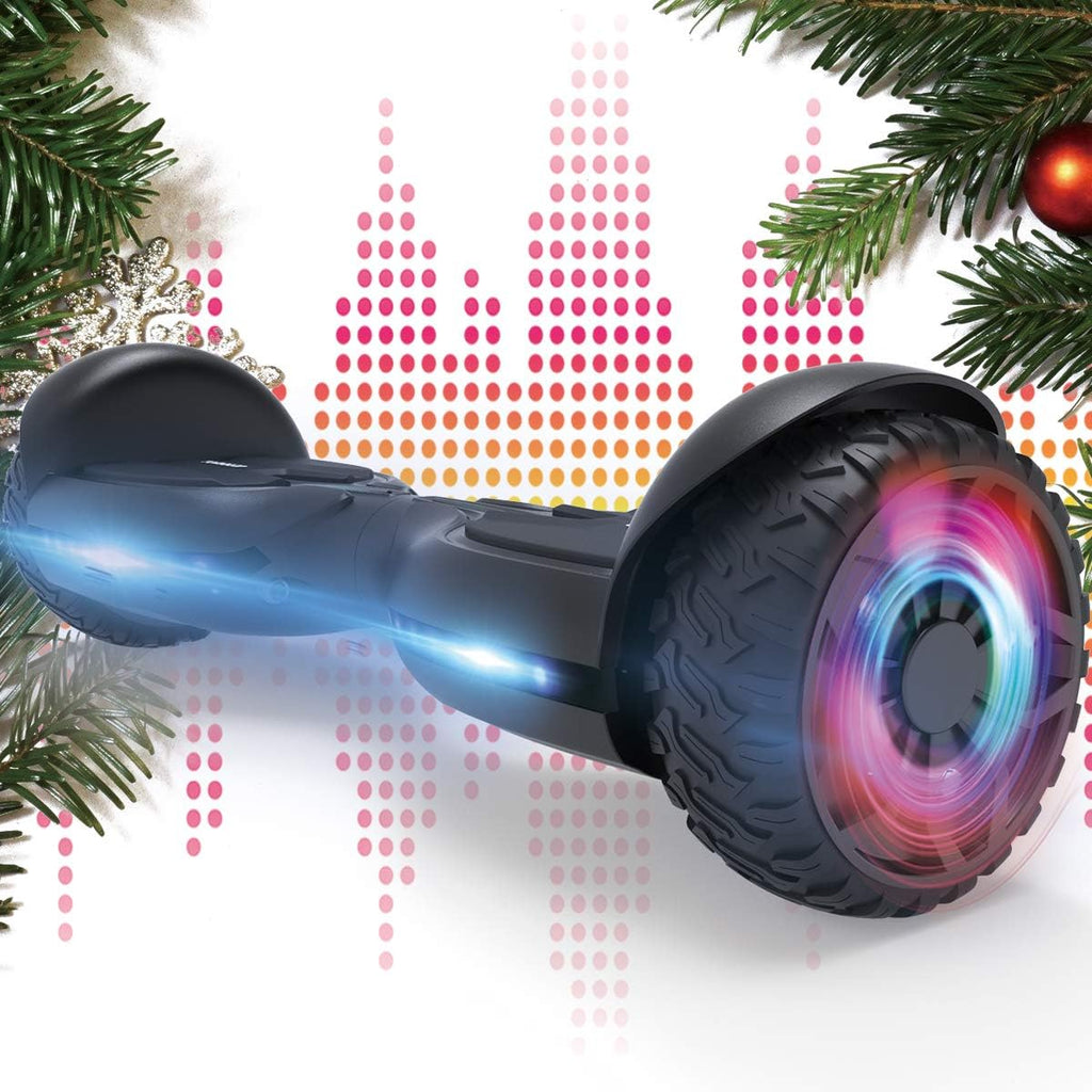 6.5-in Flashing Solid Wheel Electric Self Balancing Scooter with Bluetooth Speaker X85250