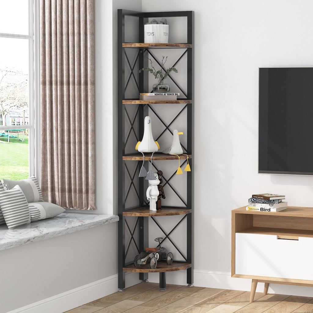 5-Tier Corner Bookshelf Black I540