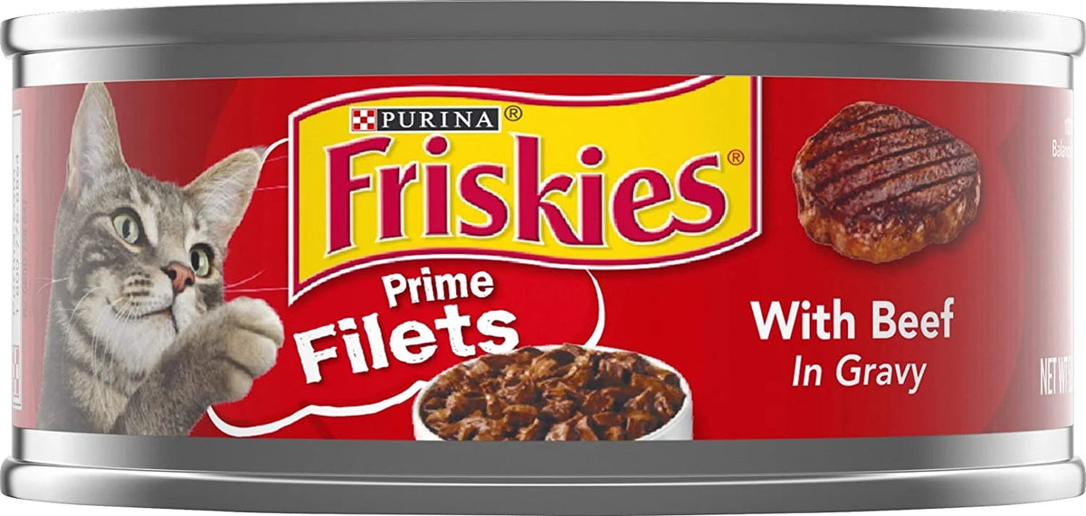 Wet Cat Food Beef 5.5 oz Cans 24 Pack A6067