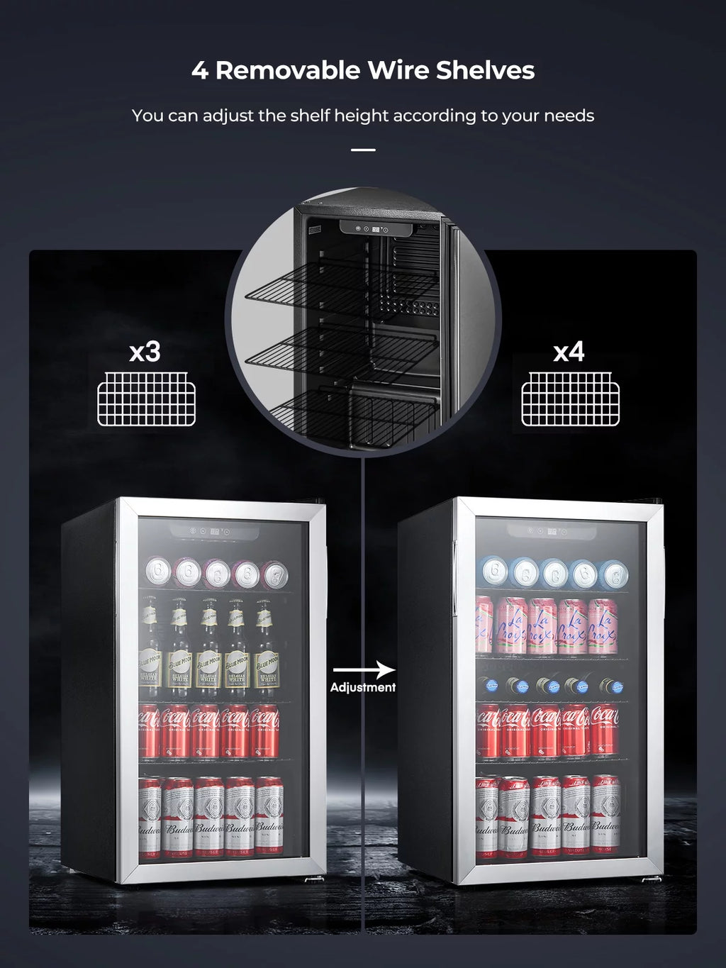 126 Can 3.2 Cu.ft Beverage Refrigerator Cooler X117726