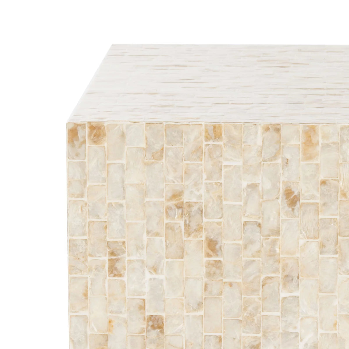 Beige Gold Square Top Side Table U507
