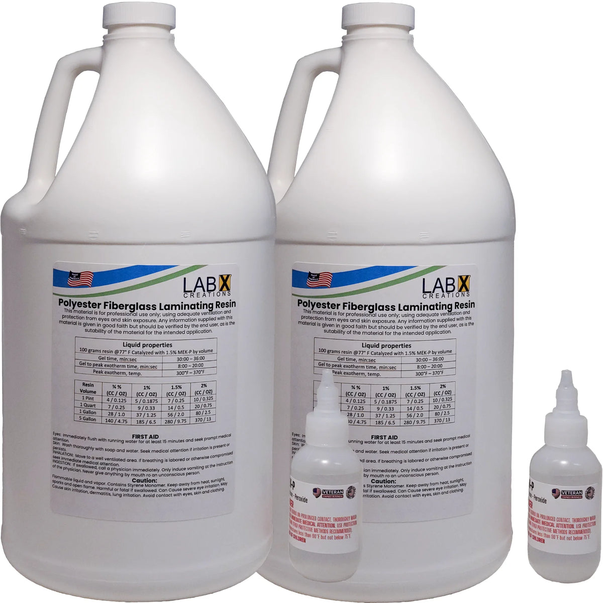2 Gallon Polyester Resin with MEKP Hardener H79116