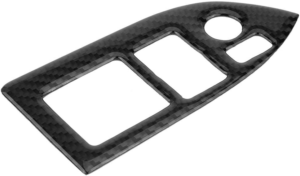 Carbon Fiber Self-Adhesive Window Switch Button Cover Trim, Pack of 2 K3490