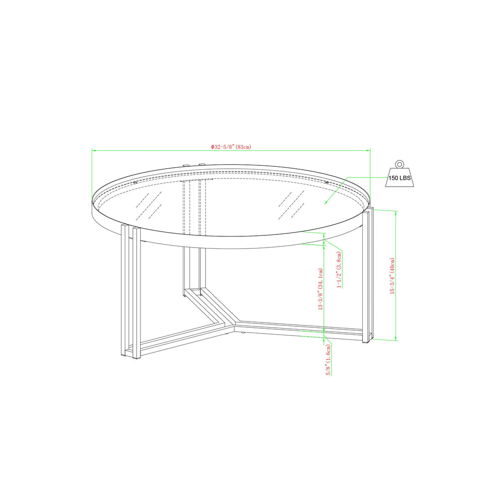 Round Glass Coffee Table P56697