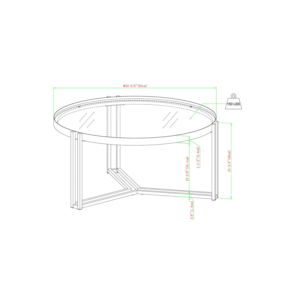 Round Glass Coffee Table P56697